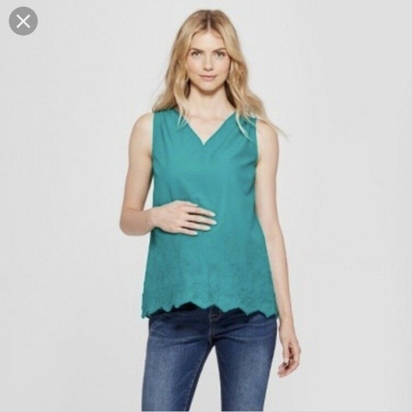 Maternity Embroidered Woven Tank - #59-71 - Picture 1 of 1